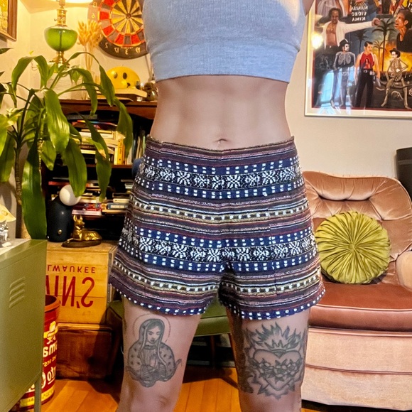 Boho colorful Pattern shorts with pocket - Picture 4 of 6